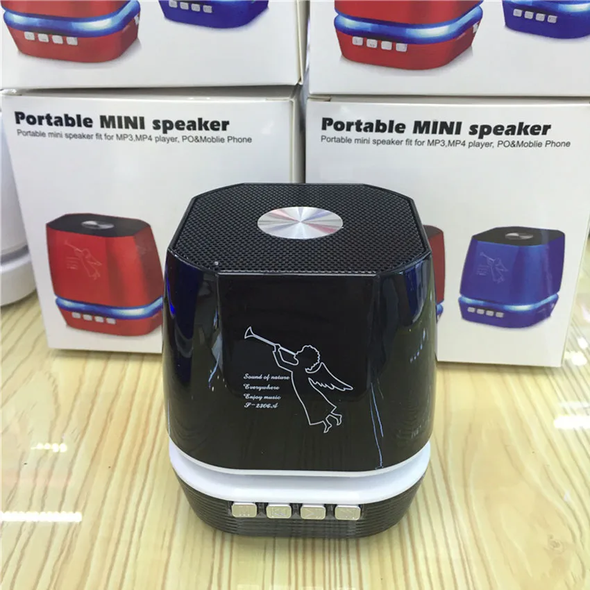 Portable mini sound wireless sound box LED color lamp cannon Colorful Sound Box Subwoofer Loudspeaker FM TFcard For Smart Phone - ANKUX.COM