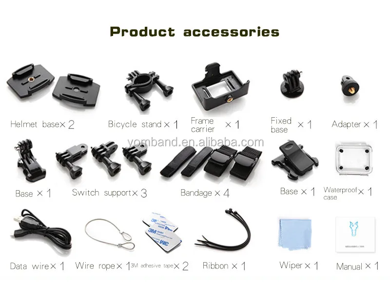 YB-780 Wifi Waterproof Helmet Sports Cameras hd 1080p outdoor helmet sport action camera