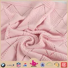 Cotton knitted baby blanket/muslin baby swaddle and baby bibs