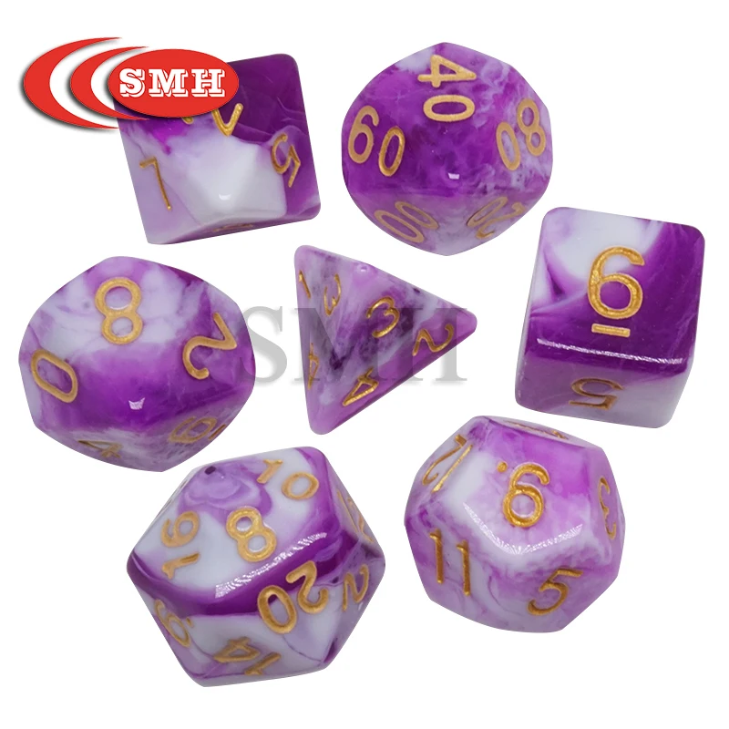 Wholesale New Two-tone Translucent Plastic Acrylic 7-piece Polyhedral Dice for Dragon and Dungeon Games
Wholesale New Two-tone Translucent Plastic Acrylic 7-piece Polyhedral Dice for Dragon and Dungeon Games