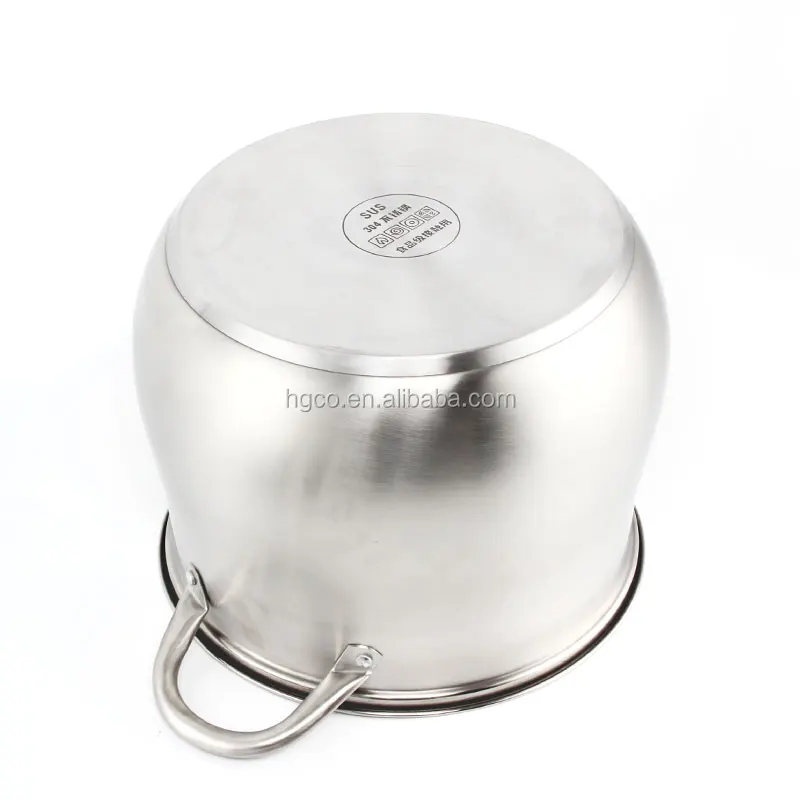 HG wholesales high quality ss 304 stainless steel soup pot with steamer