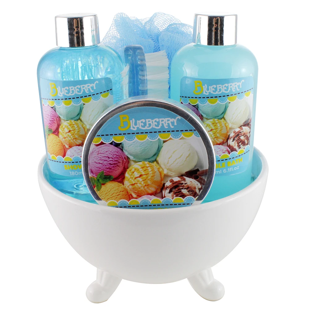 mild bath gift set with plastic tub