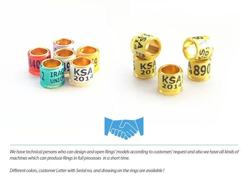 aluminium pigeon ring with letter full aluminum letter pigeon rings gold aluminum pigeon ring