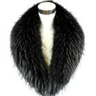 2017 Fashion Luxurious Raccoon Fur Collar for Jecket/Coat 110cm