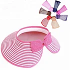fashion cheap sun hats wholesale paper braid visor paper straw hat