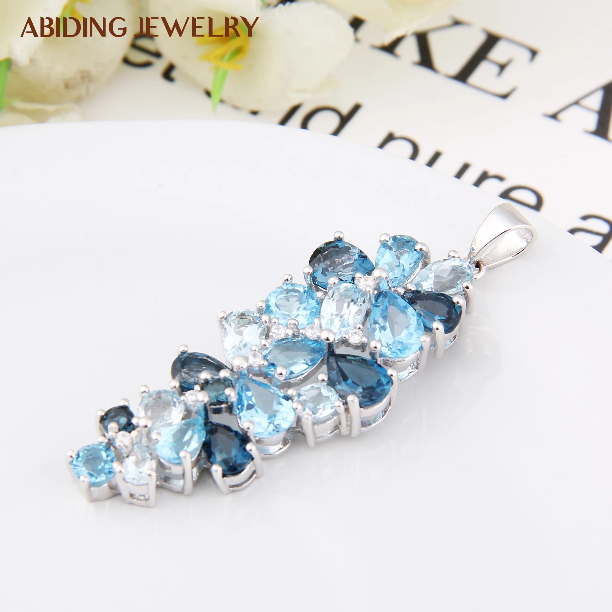 Abiding Generous Natural Sky Blue Topaz Mix Gemstone Pendants Elegant Necklace 925 Sterling Silver Fine Jewelry Pendant
Abiding Generous Natural Sky Blue Topaz Mix Gemstone Pendants Elegant Necklace 925 Sterling Silver Fine Jewelry Pendant