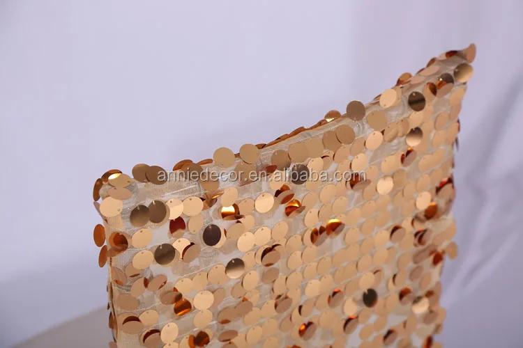 Popular sale gold sequin wedding chair cover