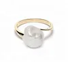 9K real gold baroque pearl ring
