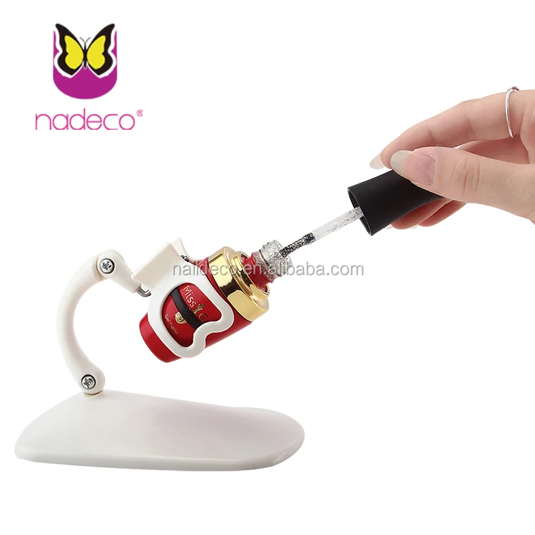 Nadeco Hot Selling Gel Nail Polish Bottle Clamp Holder With Pink And White