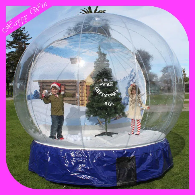 Outdoor Promotion Christmas Giant Inflatable Human Cheap Snow Globe For Taking Photo