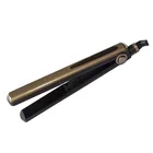 Newest hot selling portable black and golden salon portable gorgeous electric hair iron straightener