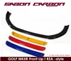 For VW GOLF MK7R FRONT LIP SPLITTER RZA style carbon fiber front bumper lip splitter 4-color for options