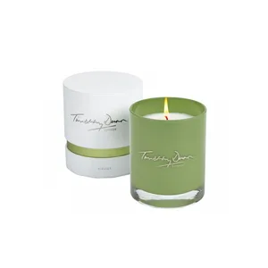 luxury custom cardboard paper round candle box with lid