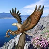 High Quality life size antique brass eagle statue hawk sculpture