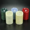 gold thread decor flickering flame smokeless multi color candle led wax
