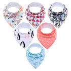 10 Pack Water Resistant Drooler Bib Set, Multi-color