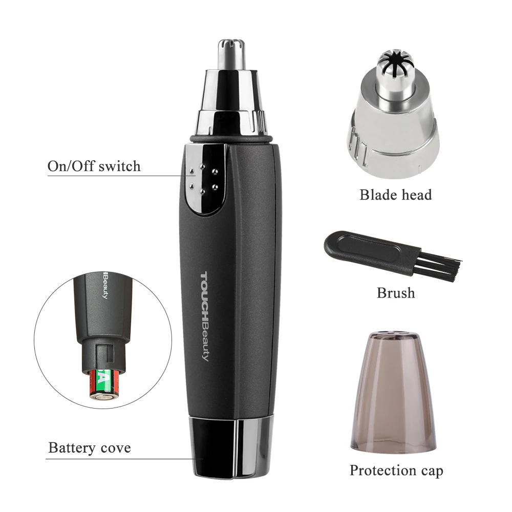 Facial Trimmer Nose Ear Hair Remover With Led Light