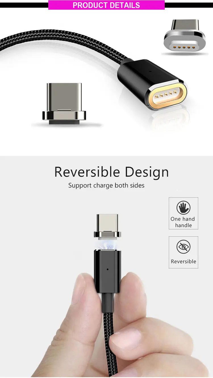 Custom Android Mobile Phone Fast Charging Nylon Braided 3.1 Type C Usb Magnetic Data Cable - ANKUX.COM