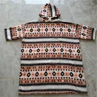 100%cotton beach poncho black surf poncho hooded towel