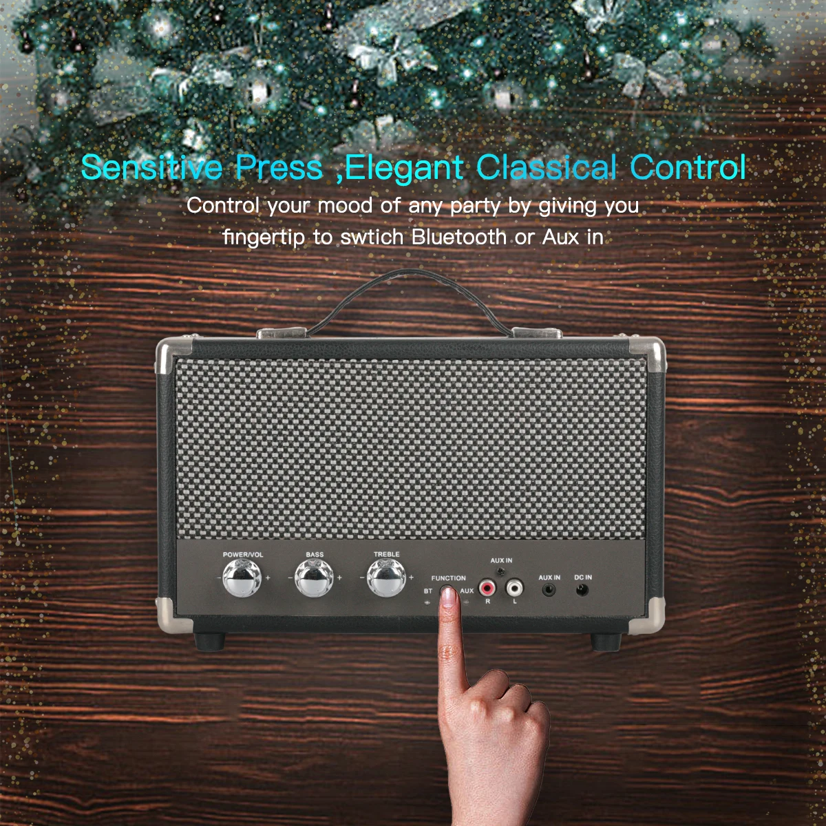 Wireless BT V4.0 Portable Stereo Suitcase Retro Speaker with HD Sound and Bass Aux in Tremble Portable Wireless Speaker - ANKUX.COM