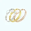 Fashion Jewels Hollow Number 8 Vacuum Stainless Steel Electroplating Shell Women Wedding Bangle