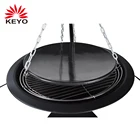 Charcoal Outdoor Bbq Hanging Fire Pit Swing Barbecue Grill Hanging Tripod Cooking Grill With Fire Bowl