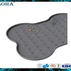 FDA grade silicone rubber dog feeding bone food pet mat