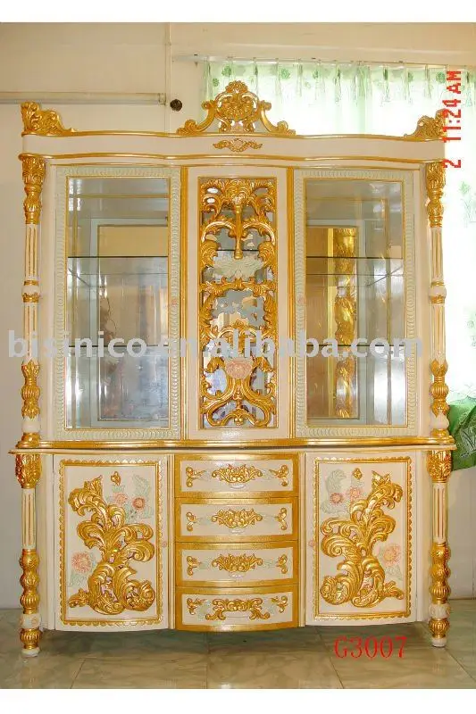 Luxury Living Room Furniture Wooden Wine Cabinet Showcase Glass Cabinet Moq 1set View Wine Cabinet Bisini Product Details From Zhaoqing Bisini