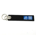 China factory fashion souvenir keychain promotional fabric woven custom keychain