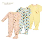 LOW MOQ OEM 100% organic cotton newborn clothes baby rompers set jumpsuit