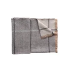Plaid gray 100 acrylic woven autumn winter knitted unisex scarf