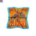 Small 50pcsscarf Hot Selling Fashion Colorful Custom Stain Small Square Ladies Scarves