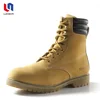 Hot selling camel color ankle combat light boots / Genuine Leather military boots