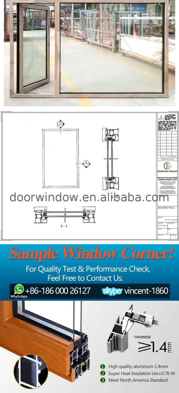 Manufactory Wholesale fixed windows standard sizes