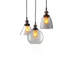 Modern ceiling light factory direct sale dinning pendant lighting copper light fitting with glass lampshade for house