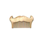 Cute pear wood mini size beard and moustache comb