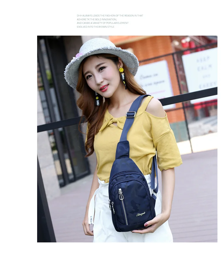 Nylon Chest Pack Waterproof Casual Female Crossbody Shoulder Bag Camouflage Women Messenger Bags Sling Chest Pack Women Bag Nylon Chest Pack Waterproof Casual Female Crossbody Shoulder Bag Camouflage Women Messenger Bags Sling Chest Pack Women Bag