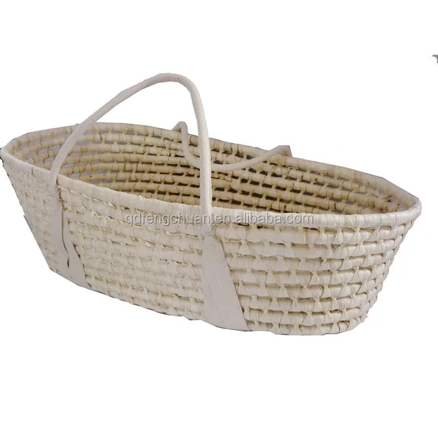 hot sell hollow out and light handmade corn husk woven baby