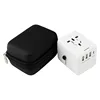 White Color International Universal 4 USB Travel Adapter with UK US EU AUS plug can DIY pattern wall charger