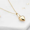2018 Fashion Jewelry Stainless Steel Gold Or Silver Delicate Heart Pendant Necklace