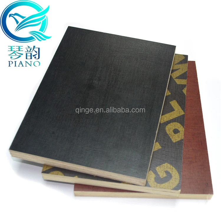 china QINGE brands 18mm Eucalyptus Core Dynea Black Brown Red shuttering Film Faced Plywood export malaysia