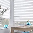 100% Polyester European style Zebra blinds two layer roller blinds fabric