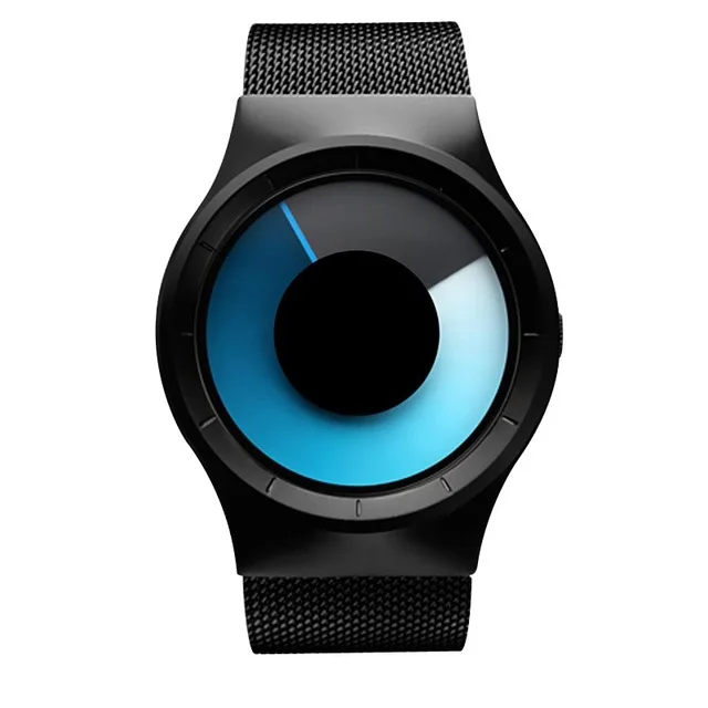 Blue dial steel mesh band New design fashion watch for man and women, As the picture
Blue dial steel mesh band New design fashion watch for man and women, As the picture