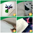 High Quality Thick 2 Ply Throw Blanket Printed Polar fleece Back Sherpa Blanket