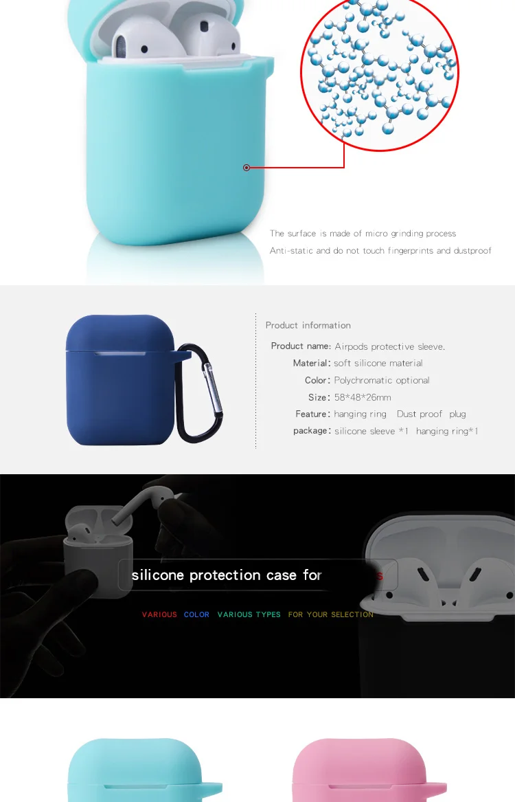 Soft Silicone Case For Air pod Shockproof Cover For Air Pod Earphone Cases Slim TWS Earphone Protector Case - ANKUX.COM