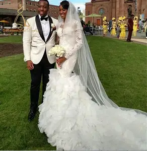 Ruffled Wedding Dress