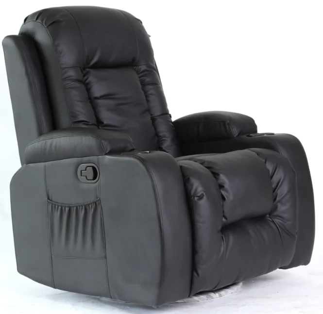 Manuelle elektrische powered leder schwarz massage liege hause sofa