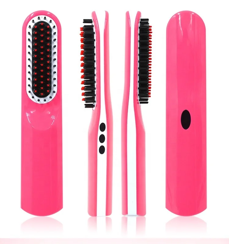 Cordless flat iron with comb ceramic hair straighteners hair straightener brush with USB
Cordless flat iron with comb ceramic hair straighteners hair straightener brush with USB