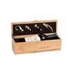 Custom Bamboo / Pinewood Wine Gift Box with Lock and Tools