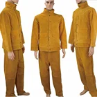 Jespai Manufacturer Fire Resistant Leather Welding Protective Coverall Clothing Suit